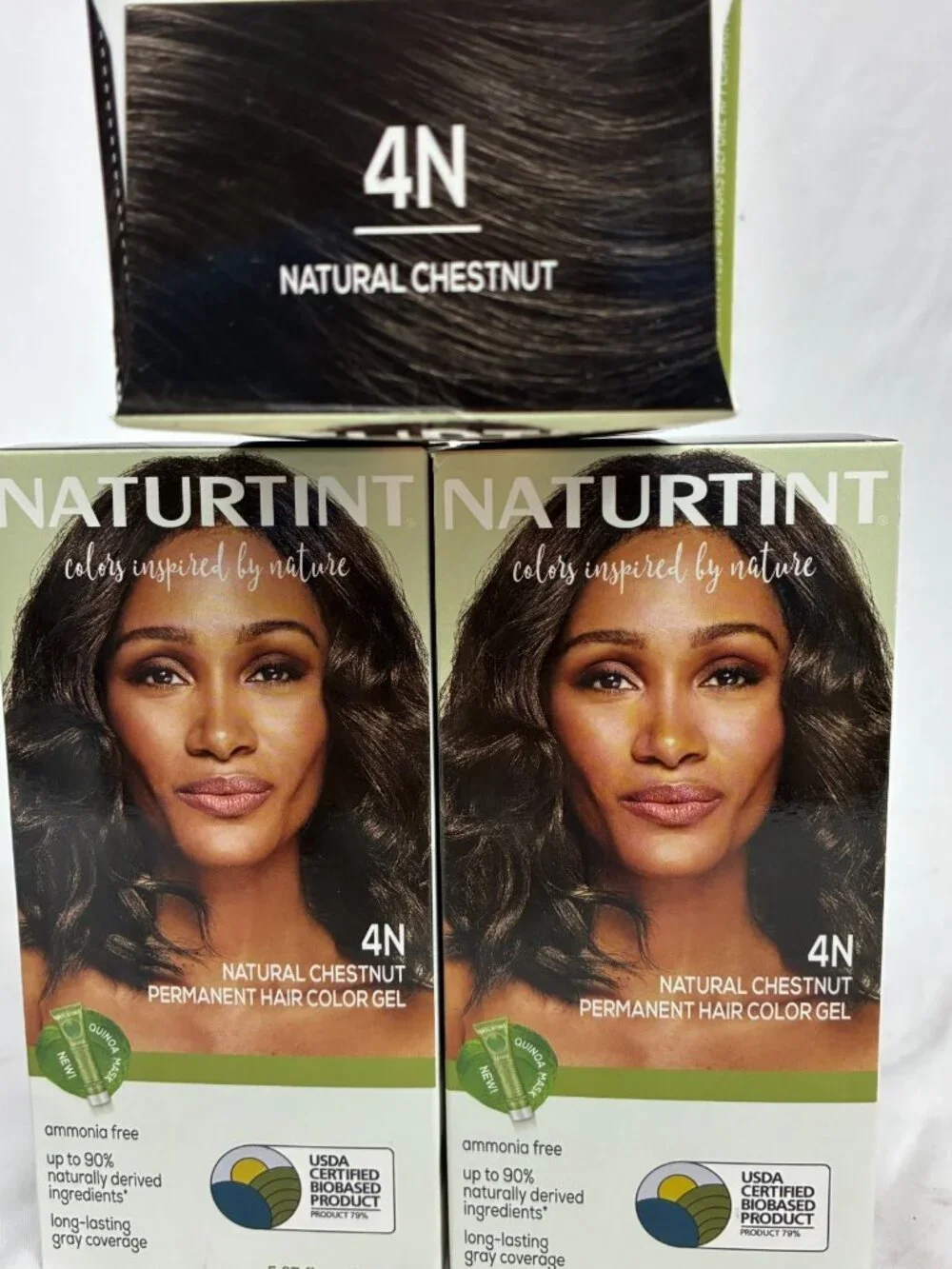 Naturtint 4N Permanent Hair Color Gel Natural Chestnut Brown 3 Pack EXP 012030